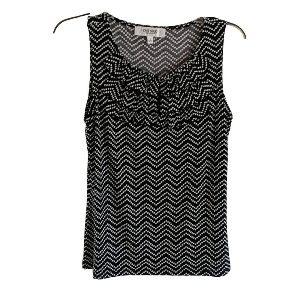 EUC Jones Studio Ruffle Front Top